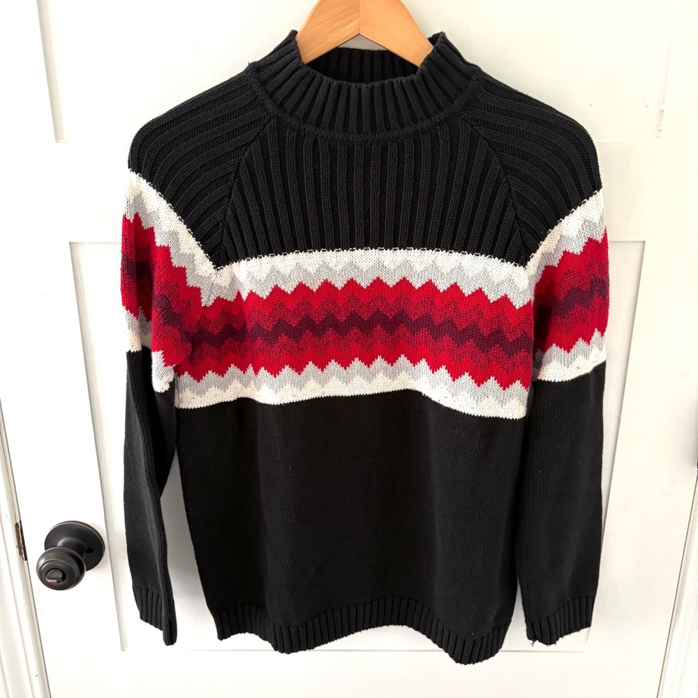 Liz Claiborne Vintage Mock Neck Ribbed Sweater. Size Small.